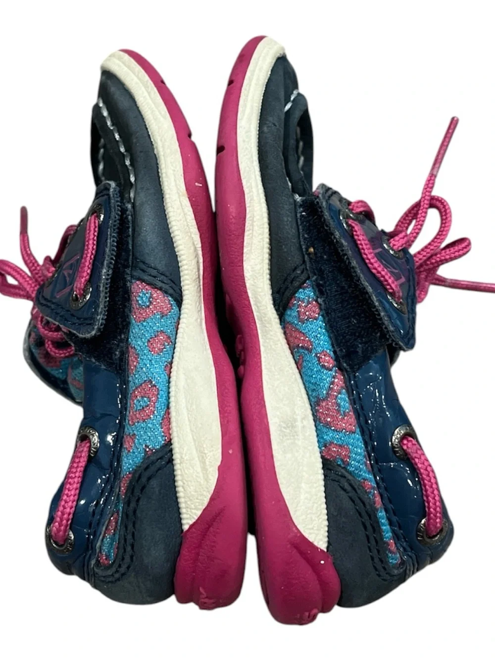 Sperry Top-Sider Toddler Girls Intrepid Jr Boat Shoes Navy Pink Size 6C